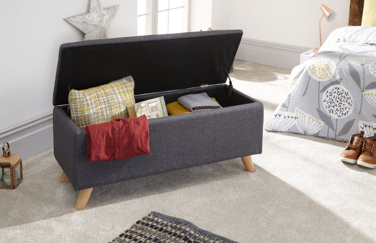 Secreto Ottoman Storage Unit-Charcoal Grey