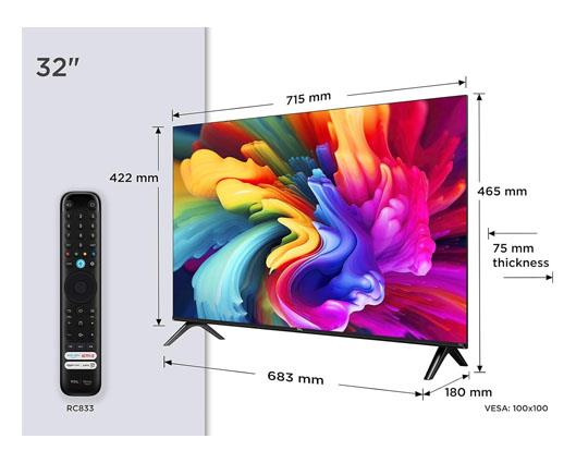 TCL 32SF560-UK 32" Full HD QLED Direct LED Smart TV with Fire TV, Alexa Voice Control