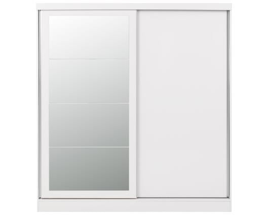 NEVADA 2 DOOR SLIDER WARDROBE - WHITE GLOSS