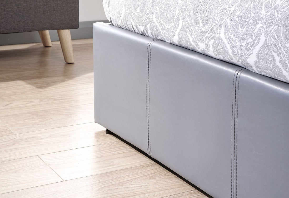 Serena Small Double Side Lift Ottoman Bed-Grey