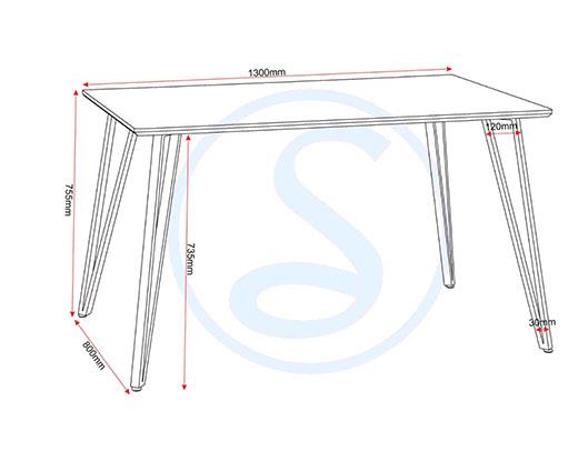 MARLOW DINING TABLE - WHITE MARBLE EFFECT