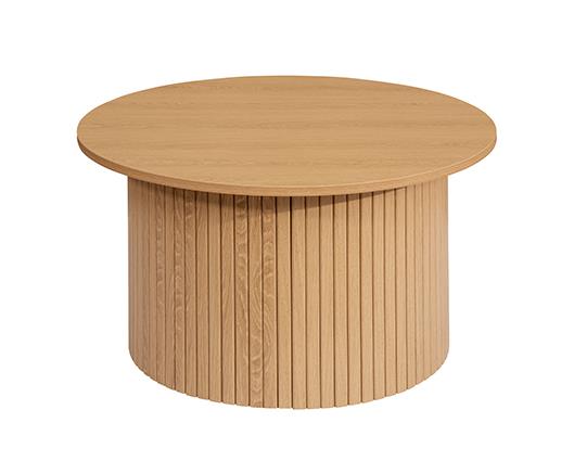 Axel Round Fluted Coffee Table - Oak