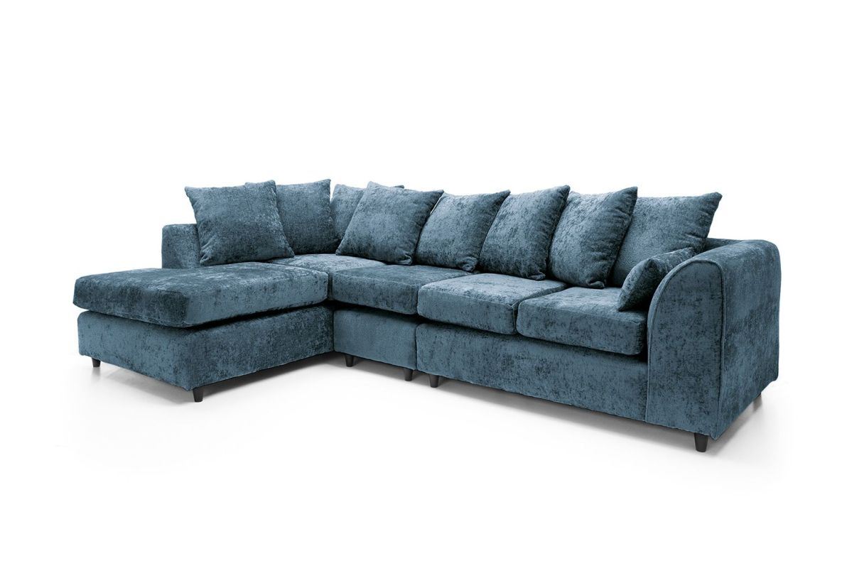 Heidi Left Hand Facing Corner Sofa Plus - Dark Blue