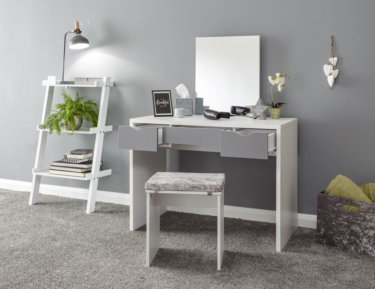 Ella Dressing Table Set- White & Grey