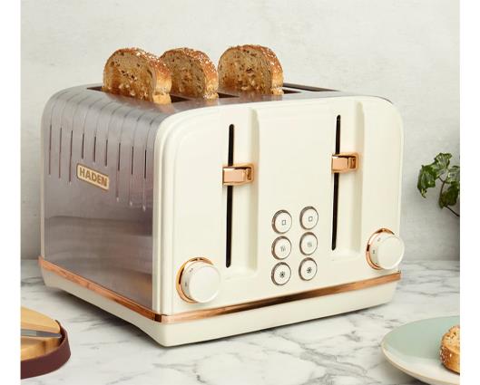 Haden Salcombe 4 Slice Toaster Cream