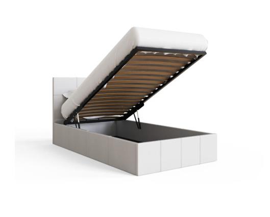 Single End Lift Ottoman Bed-White