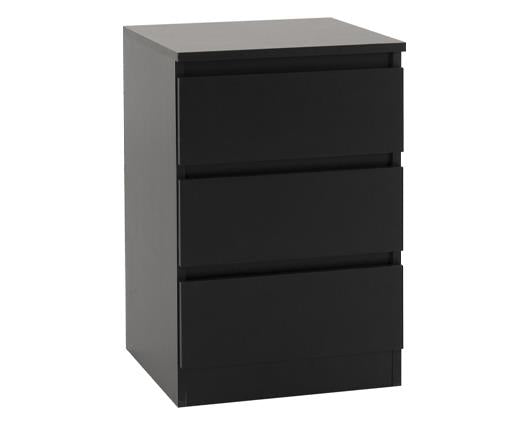 MALVERN 2 DOOR WARDROBE BEDROOM SET - BLACK