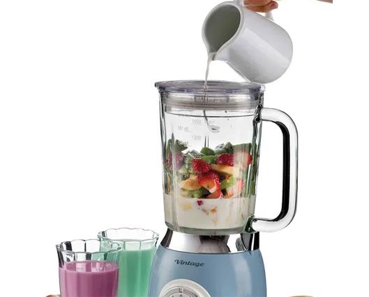 Ariete Vintage 1.5 Litre Glass Jug Blender - Blue
