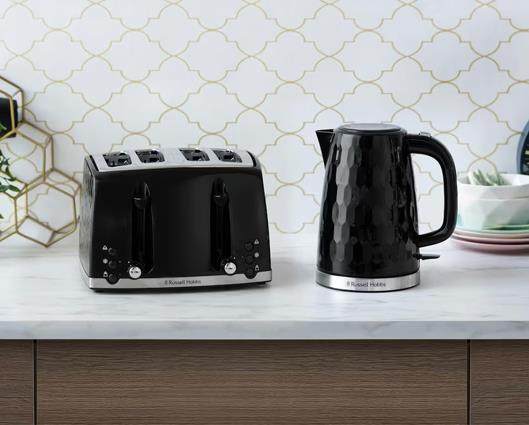 Russell Hobbs Honeycomb Kettle & 4 Slice Toaster