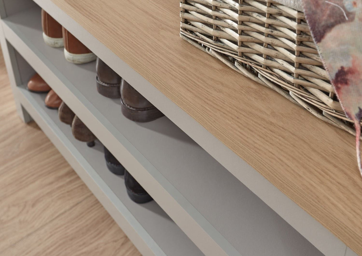 Lachlan Simple Shoe Bench-Grey