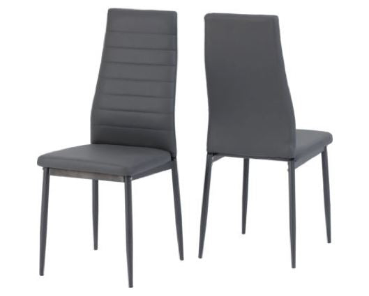 Alice Chair - Grey Faux Leather