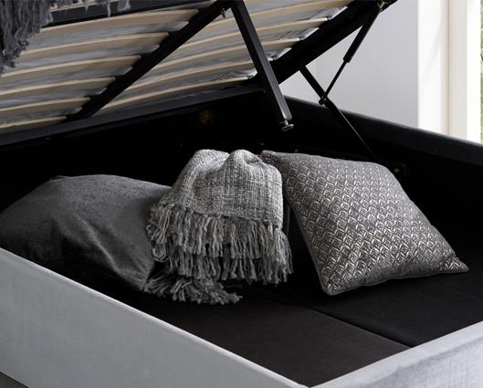 Luxton Ottoman Double Bed - Grey