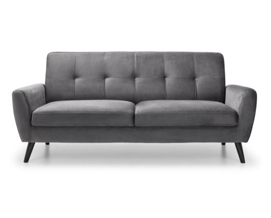Moki 2 Seater in Dark Grey Velvet