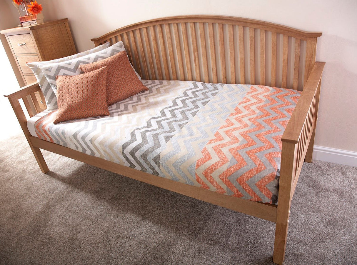 Madrid Wooden Single Day Bed - Oak