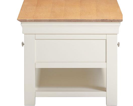 BORDEAUX 2 DRAWER COFFEE TABLE - IVORY/OAK