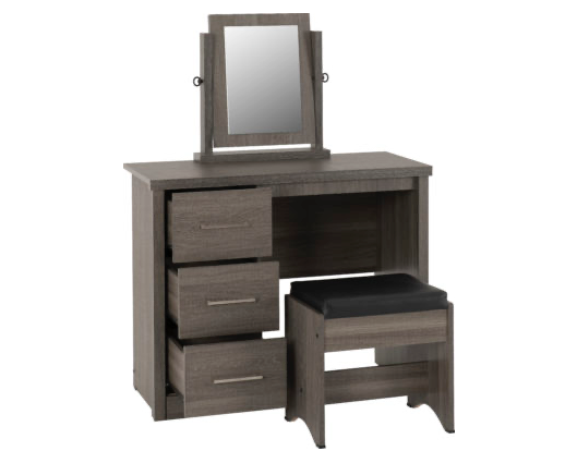 Lamont 3 Piece Dressing Table Set with Mirror