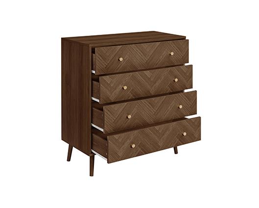 Herringford 4 Drawer Chest - Walnut