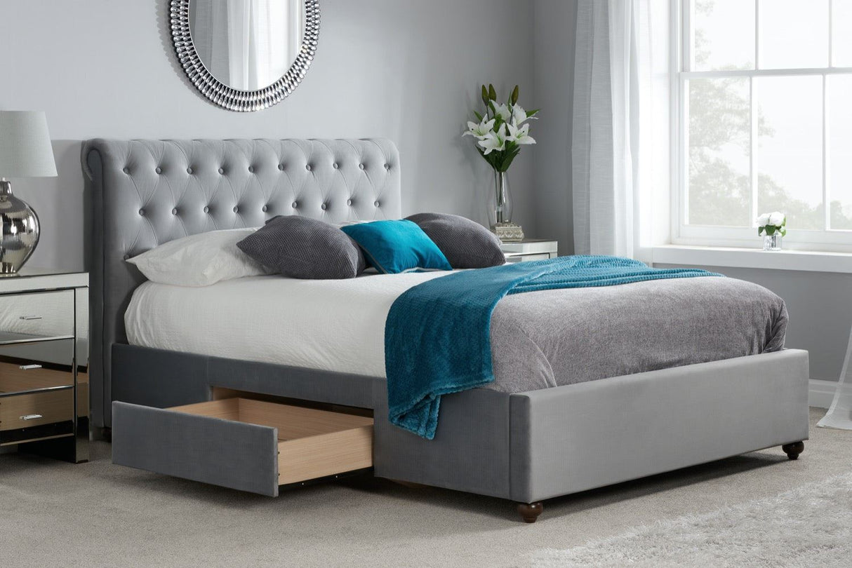Marlow Super King Bed - Grey