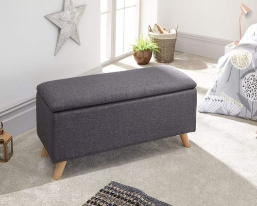 Secreto Ottoman Storage Unit-Charcoal Grey
