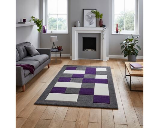 Brooke Grey/Purple - 120cm x 170cm