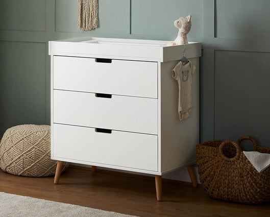 Maura Mini 2 Piece Room Set - White with Natural