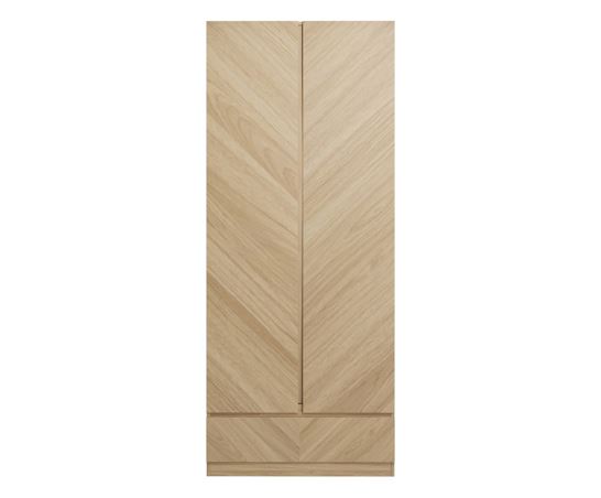 Ciaro 2 Door 1 Drawer Wardrobe- Euro Oak