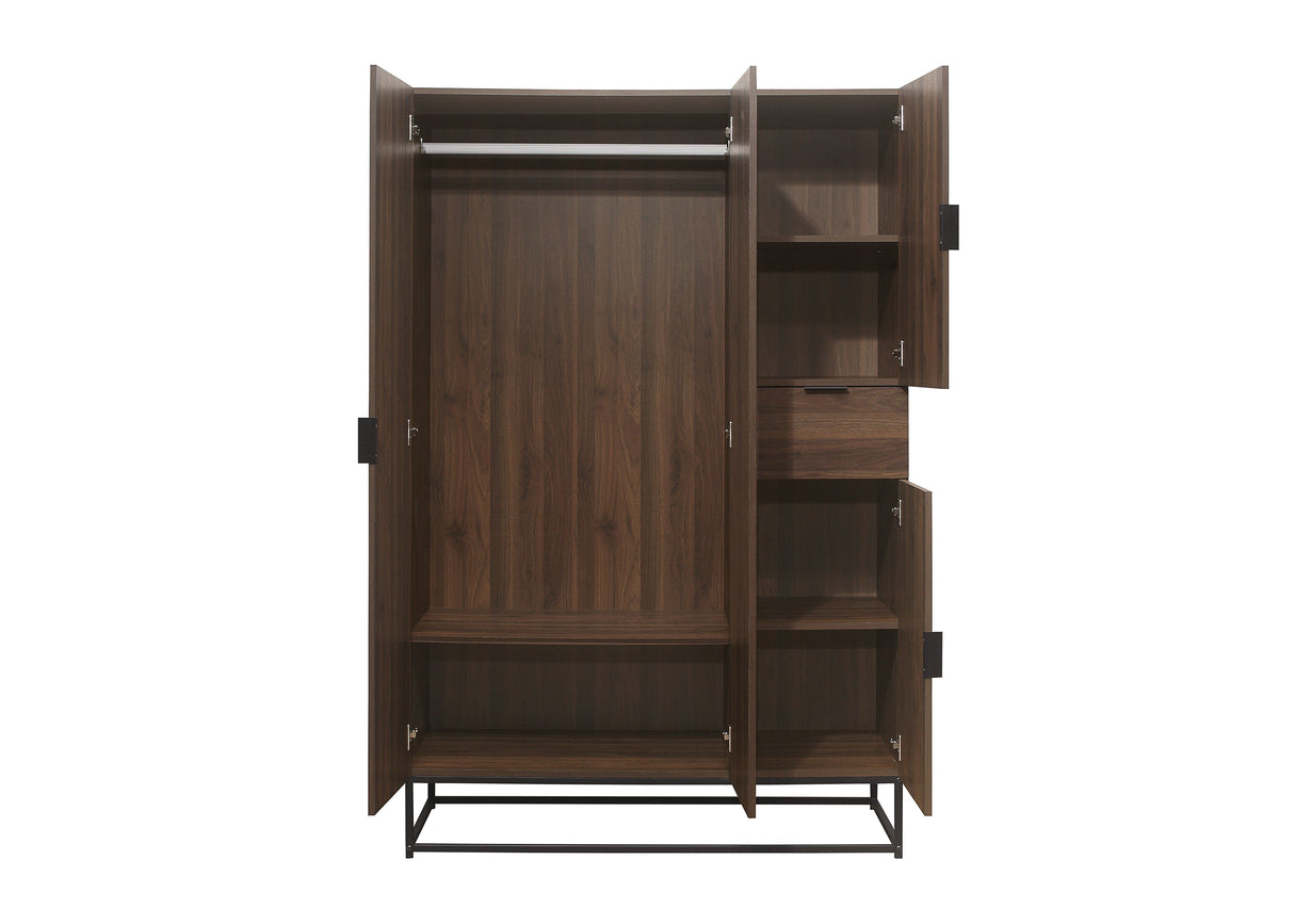 Hermione 4 Door Wardrobe - Walnut