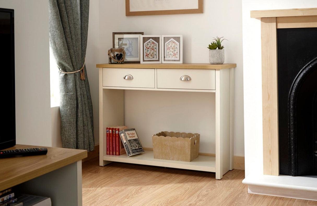 Lachlan Console Hall Table-Cream