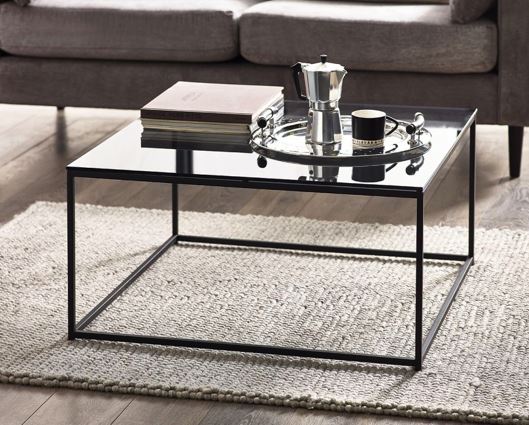 Corbin Square Coffee Table- Smoked Glass