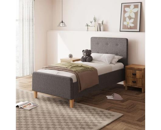 Ashbourne Single Ottoman-Dark Grey