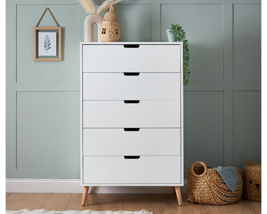 Maura Tall Boy - White with Natural