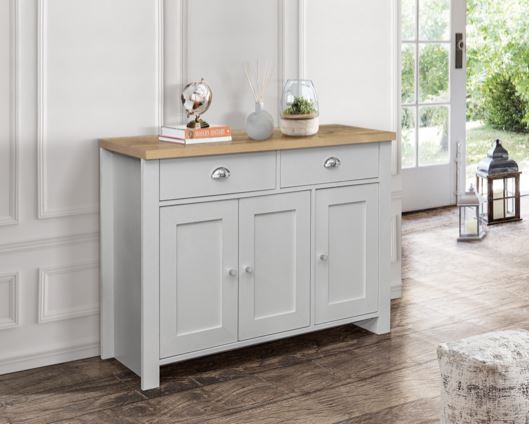 Harper 3 Door 2 Drawer Sideboard - Grey