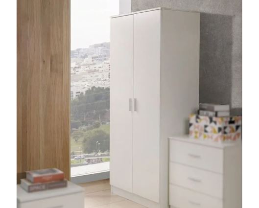 Original 2 Door Wardrobe-White