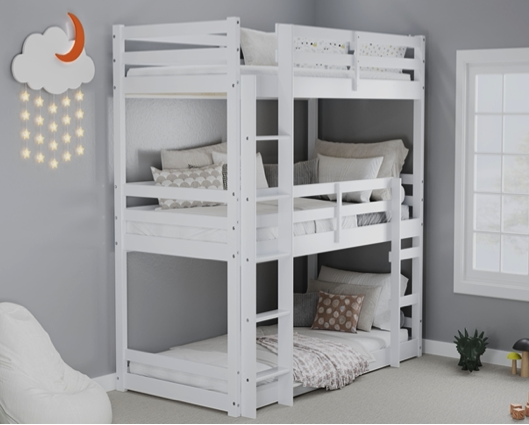 Talon Triple Bunk- White