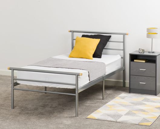 Orion Single Bed - Silver