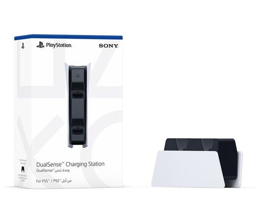 PS5 Dualsense Controllers in Black & Red with Controller Charging Stand