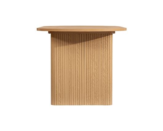 Axel Oval Fluted Dining Table - Oak