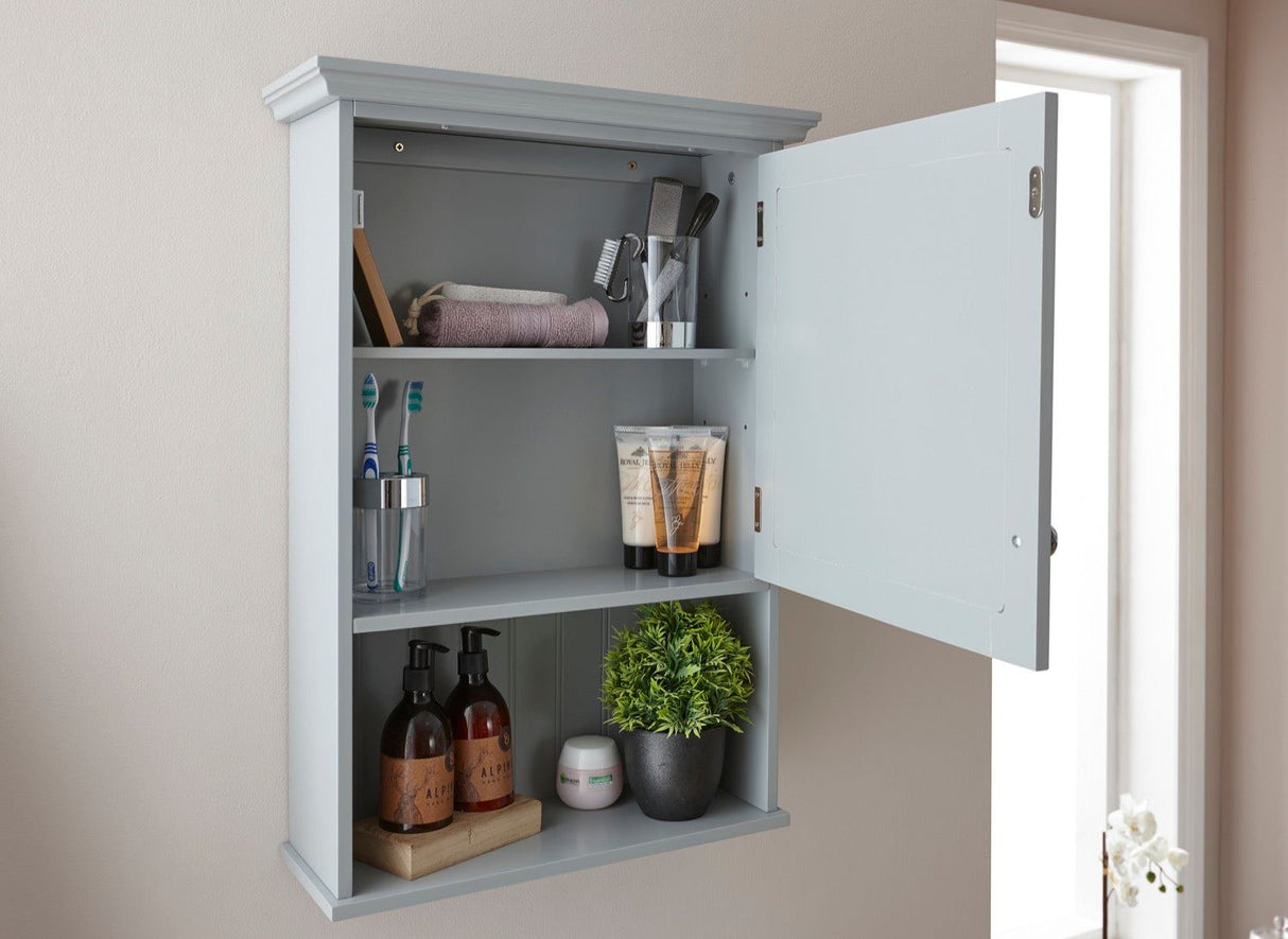 Classic Grey Mirrored Cabinet