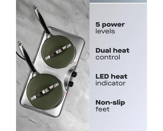 Daewoo Double 2500W Stainless Steel Hot Plate