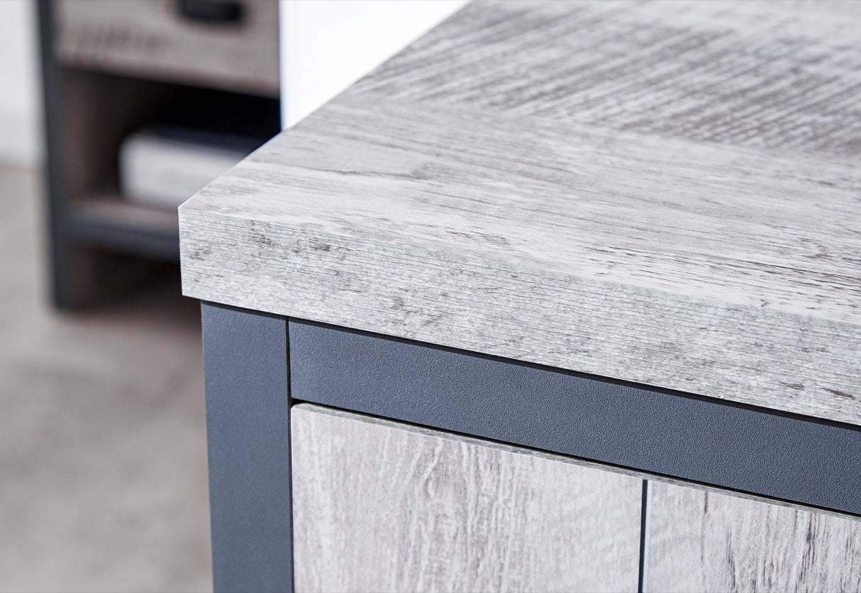 Baxter 2 door 3 drawer sideboard grey
