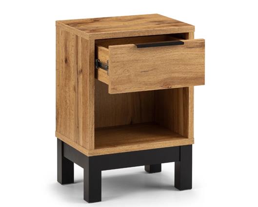 Bali 1 Drawer Bedside Oak
