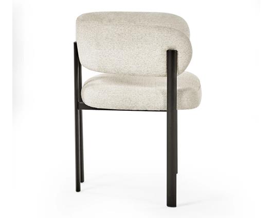 Bolivia Set of 2 Dining Chairs Cream & Black