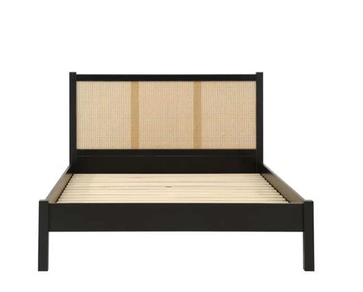 Croxley King Rattan Bed- Black