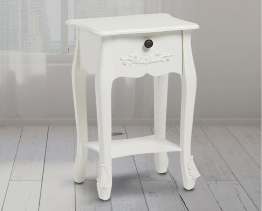 Acela 1 Drawer Night Stand White