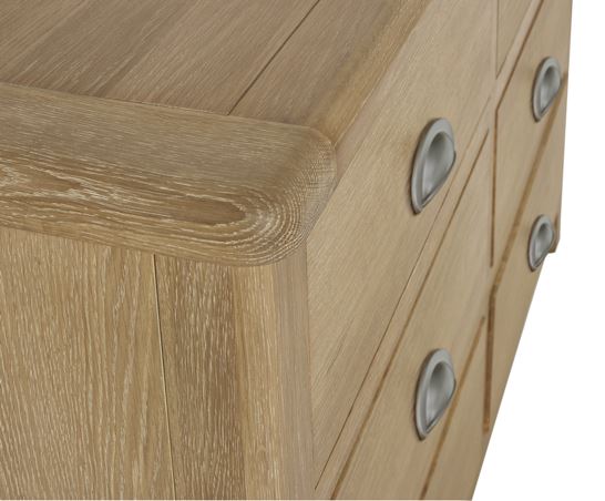 Malani Limed Oak 6 Drawer Wide Chest