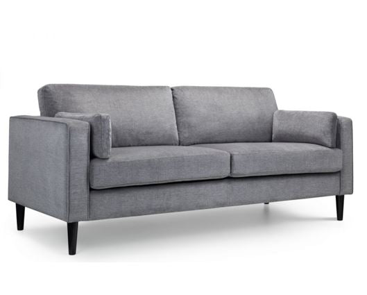 Houston 3 Seater-Dark Grey Chenille Fabric