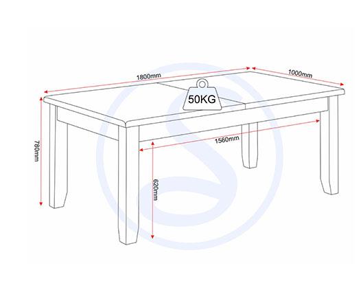 WINDSOR LARGE EXTENDING DINING TABLE - IVORY/OAK