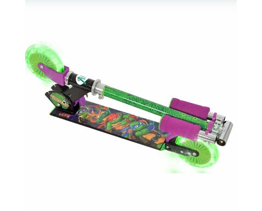 Turtles Folding Inline Scooter with Light Up Wheels