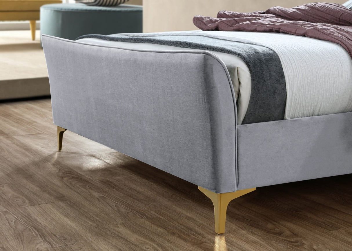 Clover King Bed - Grey