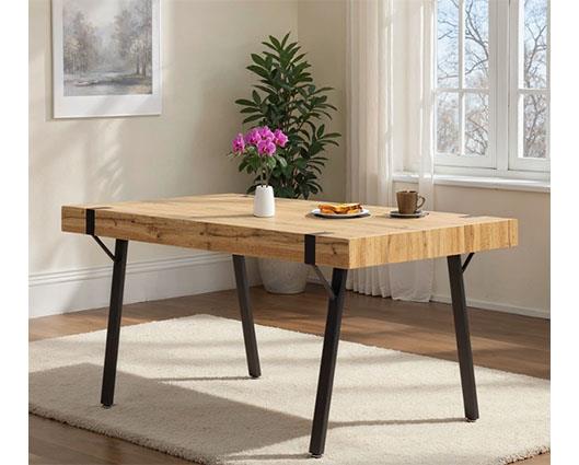 TREVISO DINING TABLE - LIGHT OAK EFFECT